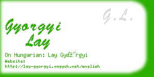 gyorgyi lay business card